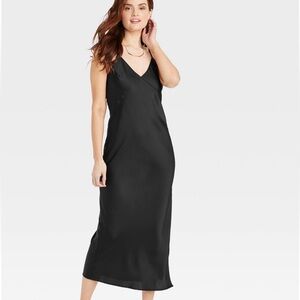 Target- a new day silk midi slip dress